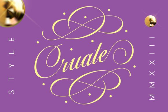 Cruate: A Calligraphy Font for Designers Seeking Customized Creativity