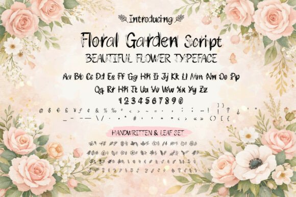 Floral Garden: A Handwritten Script That Brings Elegance and Natural Charm to Your Designs
