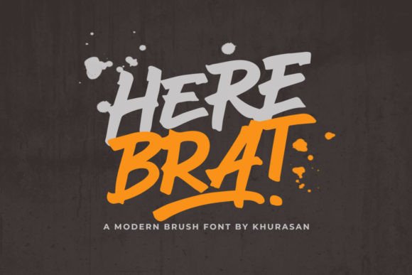 Here Brat Font: A Quirky Display Style for Creative Projects