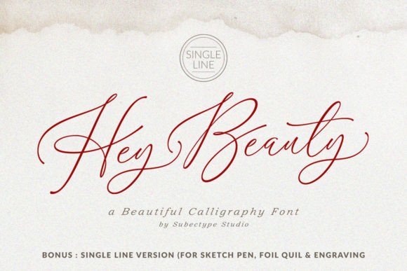 Hey Beauty: A Chic and Delicate Script Font for Modern Creatives