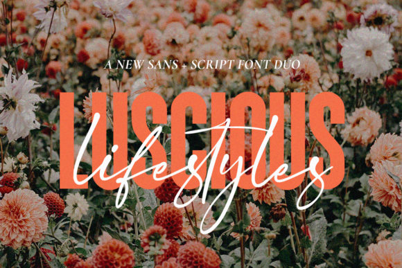 Luscious Lifestyle Duo: A Perfect Blend of Script and Sans Serif for Versatile Design