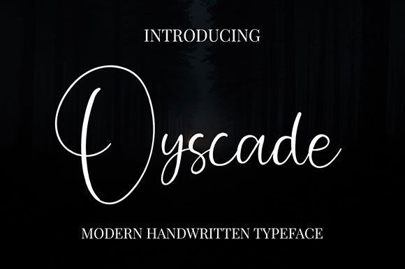 Oyscade: A Charming Script Font for Creative Projects