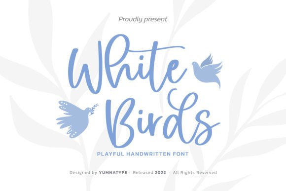 White Birds: A Handmade Script Font for Creative Expression